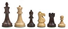 French Staunton Jr. Chessmen & Leatherette Cabinet Board