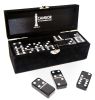 Jumbo Size Double Six Dominoes Set - Black