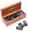 Deluxe Jumbo Size Double Six Dominoes Set - Black