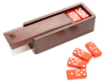 Deluxe Dominoes Set - Red