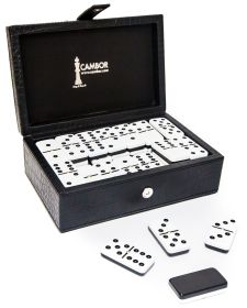 Cambor's Jumbo Size Double Nine Dominoes Set - Two Tone Tiles