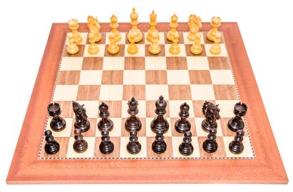 Deluxe Staunton Chessmen & Champion Board