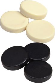 Backgammon Checkers - Black/Ivory