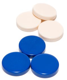 Backgammon Checkers - Blue/Ivory