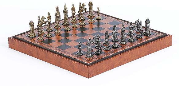 Gothic Chessmen & Cabinet Board