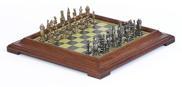 Gothic Chessmen & Classic Pedestal Board