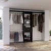 Calveston 1-Drawer 4-Shelf Closet System Black Wengue