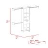 Calveston 1-Drawer 4-Shelf Closet System Black Wengue