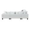 110*85" Modern U Shape Sectional Sofa, Velvet Corner Couch with Lots of Pillows Included,Elegant and functional indoor furniture for Living Room, Apar